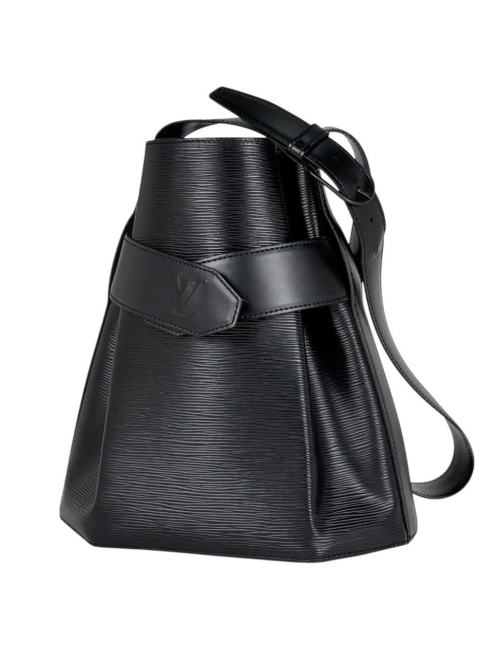 Louis Vuitton Sac D'epaule PM Shoulder Bag Drawstring Epi Noir